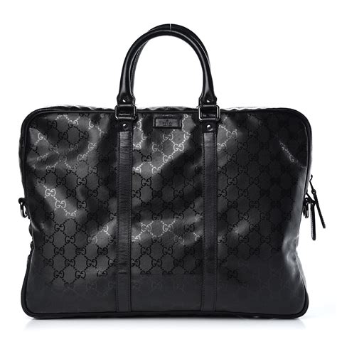 gucci briefcase black|authentic gucci briefcase.